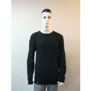 PURE COLLECTION BLACK CREW NECK SWEATER RLMS0017F